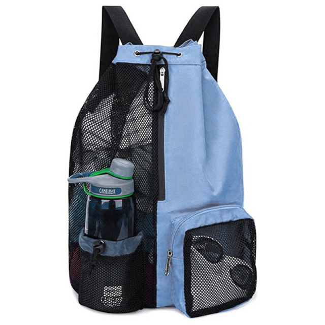 Swim Mesh Drawstring Backpack