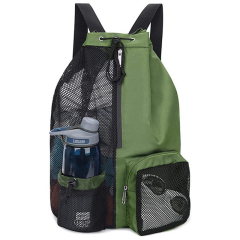 Swim Mesh Drawstring Backpack