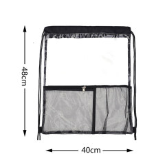 Clear Drawstring Backpack With Front Pocket