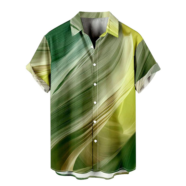 Men's Casual Button Down Short Sleeve Shirt