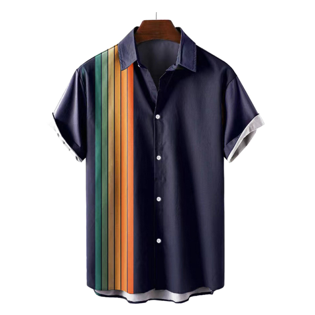 Men's Casual Button Down Short Sleeve Shirt