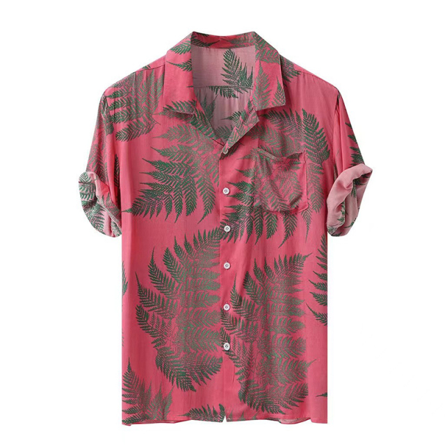 Men's Casual Button Down Short Sleeve Shirt
