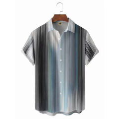 Men's Casual Button Down Short Sleeve Shirt