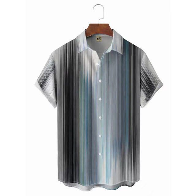 Men's Casual Button Down Short Sleeve Shirt