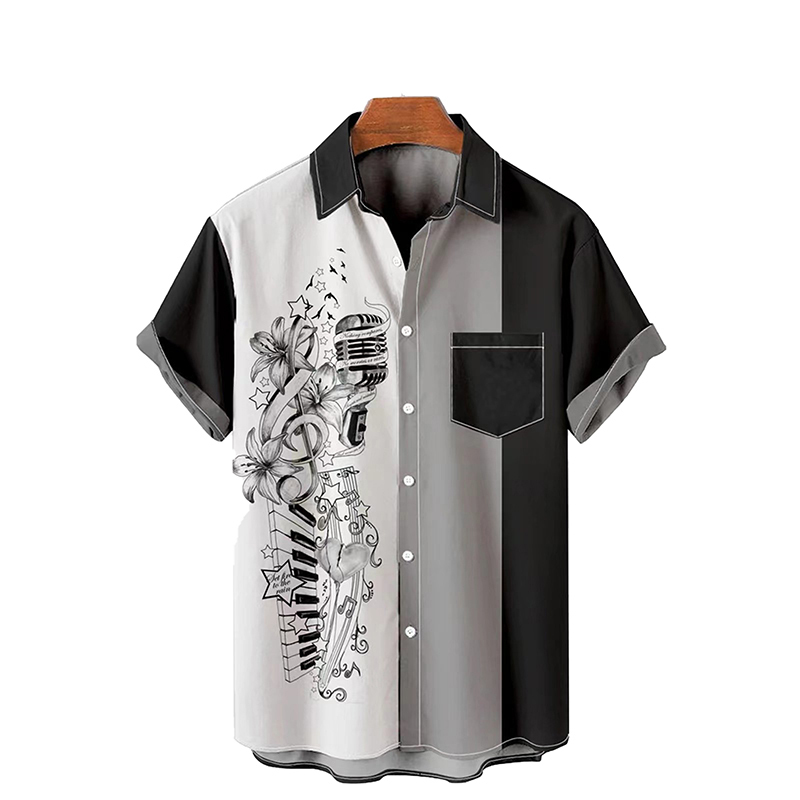 Men's Casual Button Down Short Sleeve Shirt