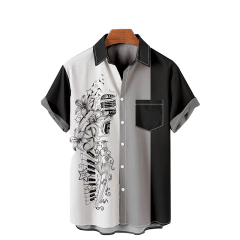 Men's Casual Button Down Short Sleeve Shirt