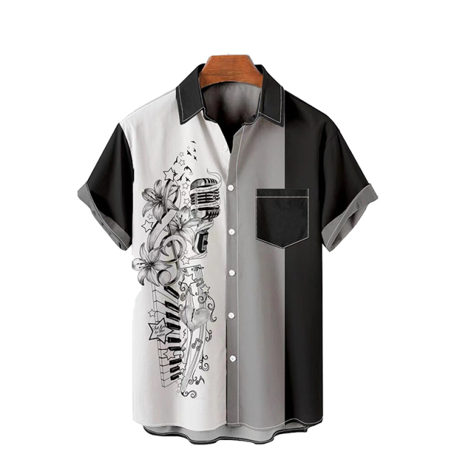 Men's Casual Button Down Short Sleeve Shirt