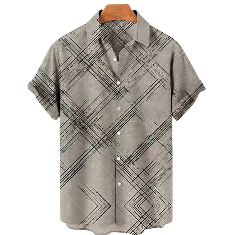 Men's Casual Button Down Short Sleeve Shirt