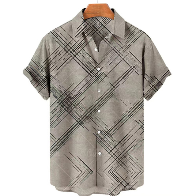 Men's Casual Button Down Short Sleeve Shirt