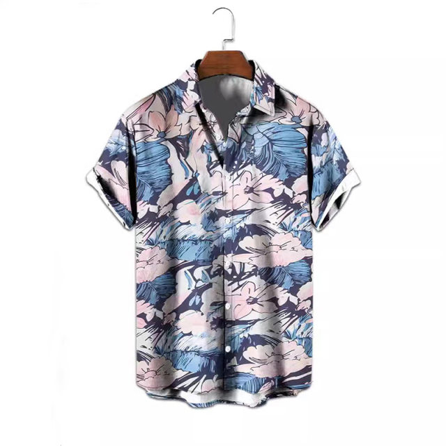 Men's Casual Button Down Short Sleeve Shirt