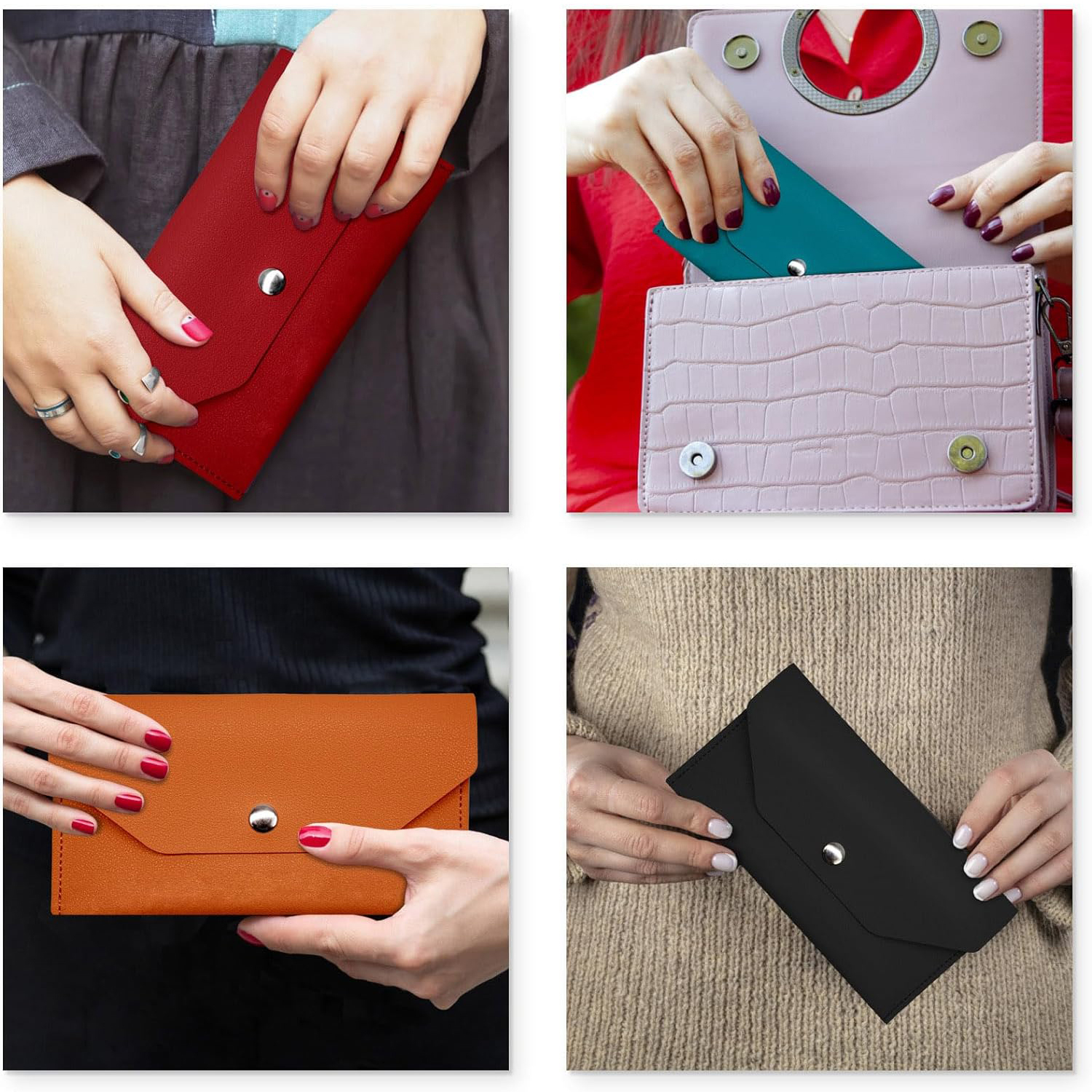 Pu Leather Envelope Wallet