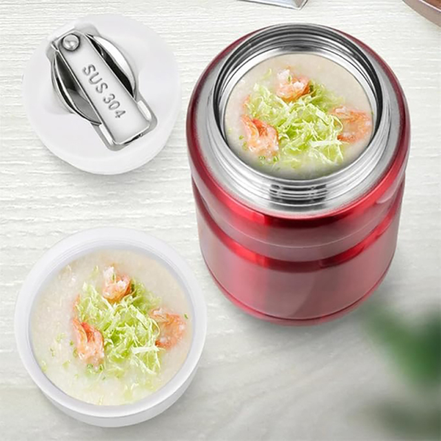 Stainless Steel Food Jar With Spoon