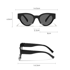 Trendy Rectangle Cat-eye Sunglasses for Women