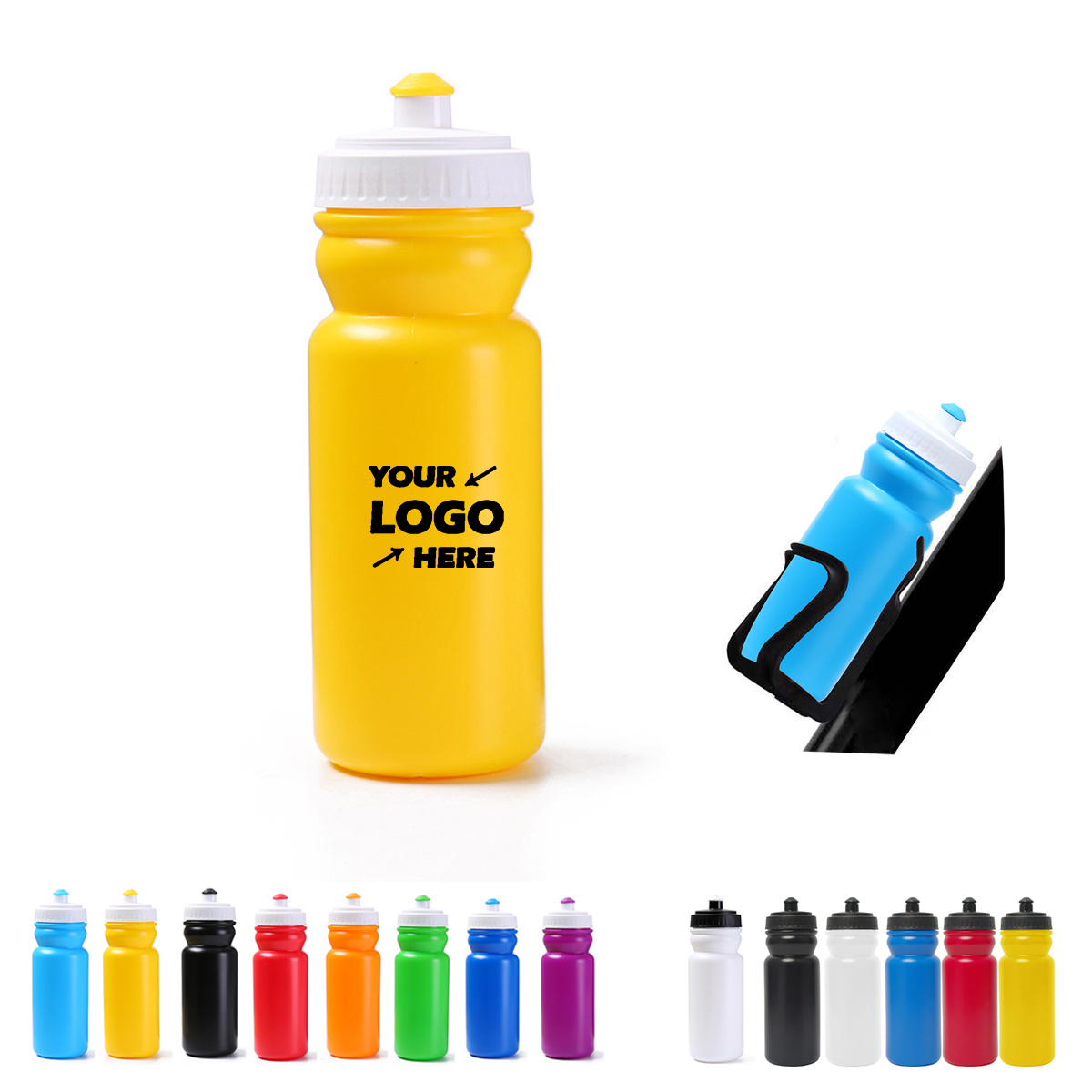 21oz Reusable Plastic Water Bottles