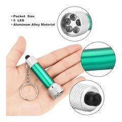 5 Bulb LED Flashlight With  Keyring