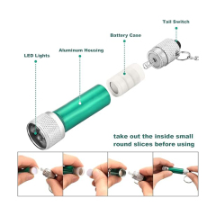5 Bulb LED Flashlight With  Keyring