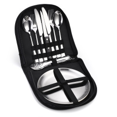 Camping Silverware Set With Case