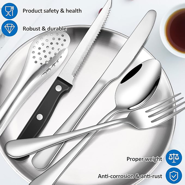 Camping Silverware Set With Case