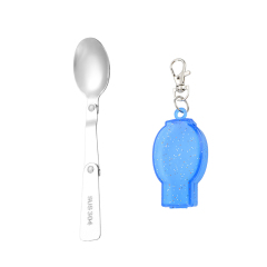 Foldable Stainless Steel Spoon With Keychain