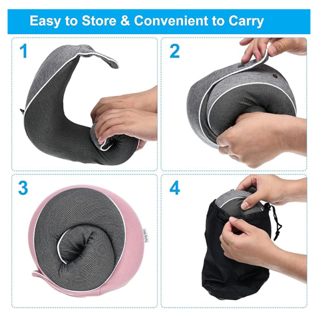 Foldable U-Shape Travel Neck Pillow