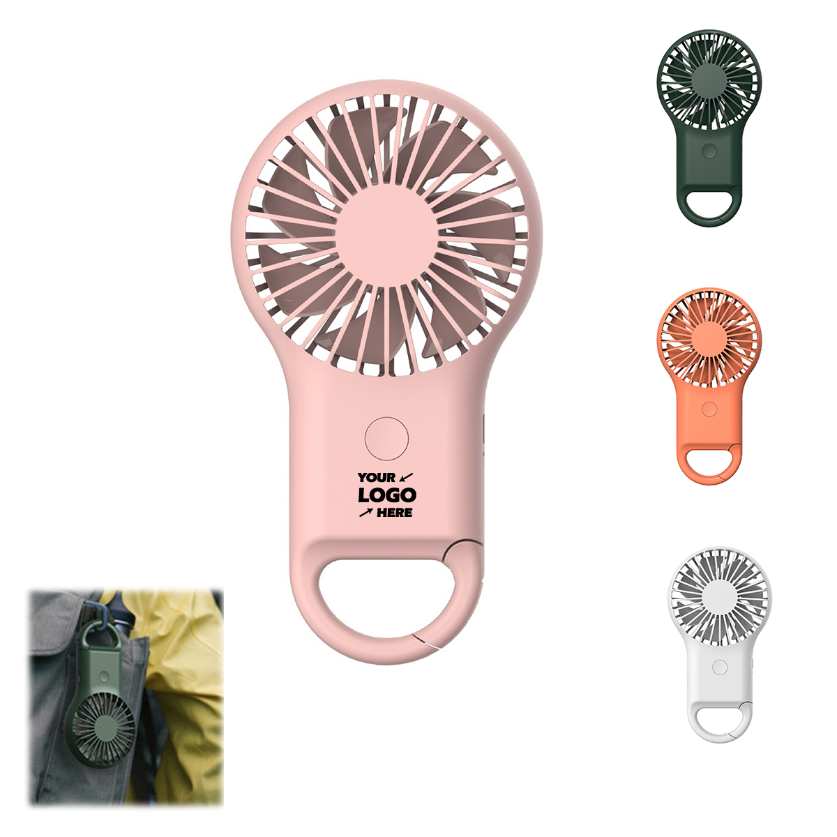 Mini Handheld Fan With Carabiner