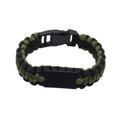 Paracord Bracelet With Metal Plate