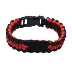 Paracord Bracelet With Metal Plate