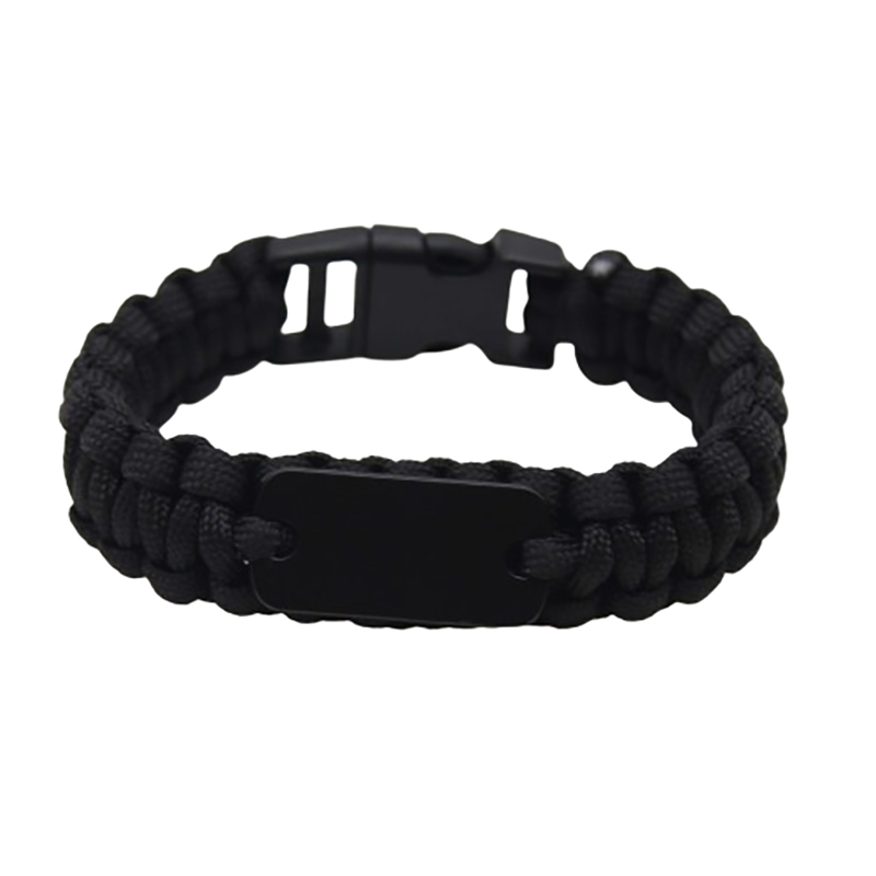 Paracord Bracelet With Metal Plate