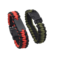 Paracord Bracelet With Metal Plate