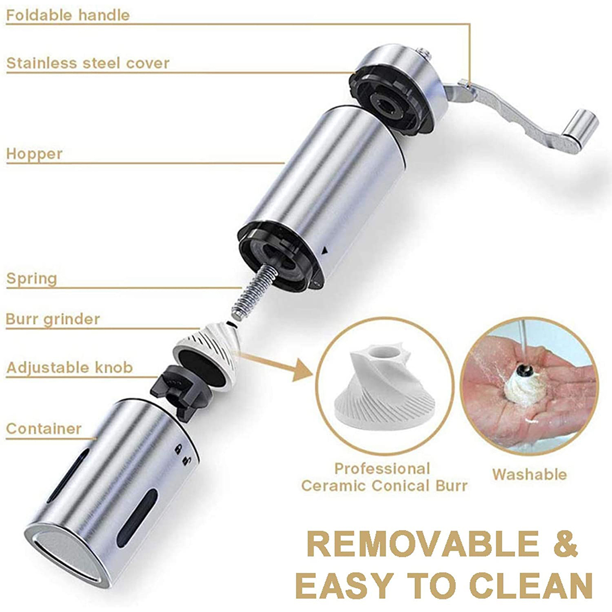 Portable Manual Coffee Grinder