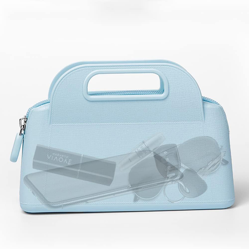 Silicone Cosmetic Bag With Handle
