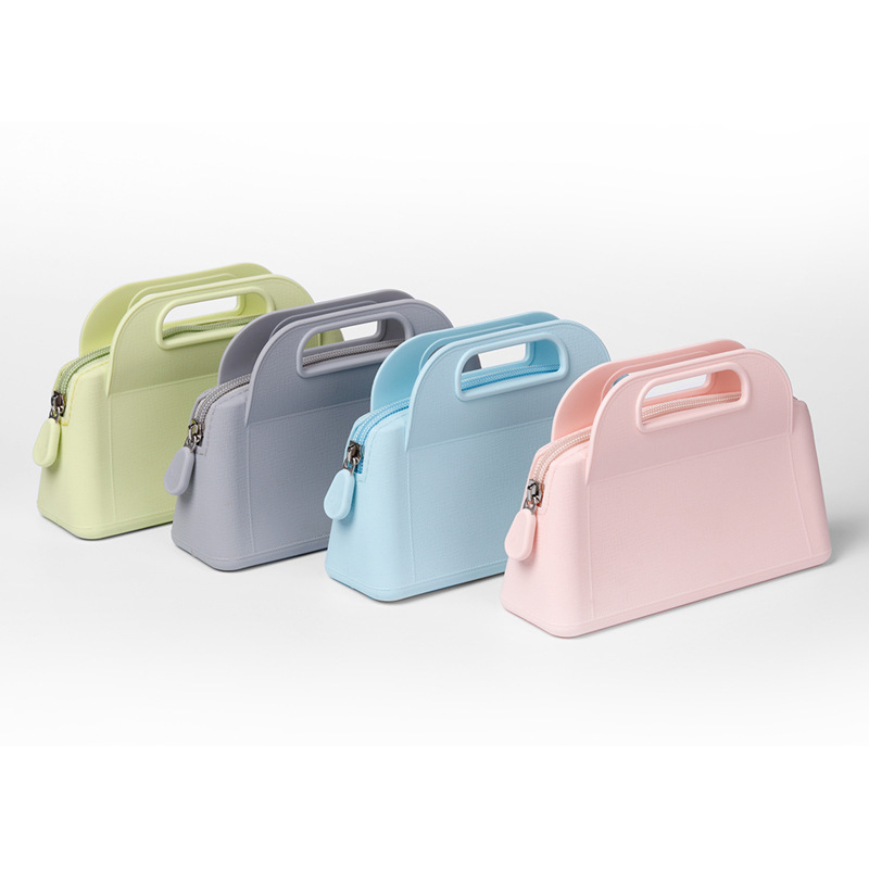 Silicone Cosmetic Bag With Handle