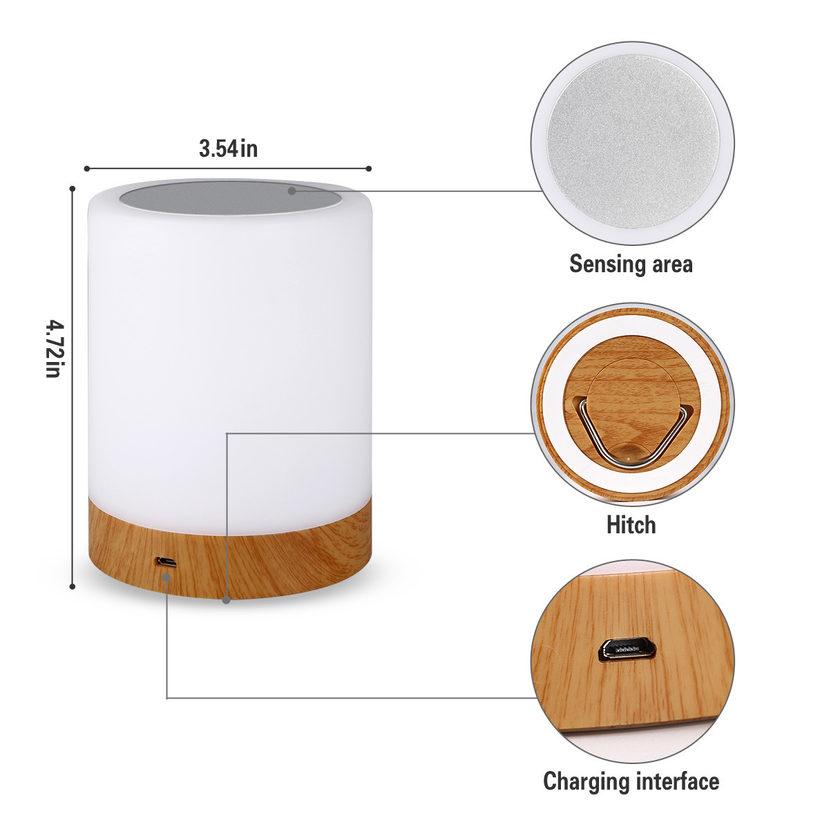 Touch Sensor Led Bedside Lamps