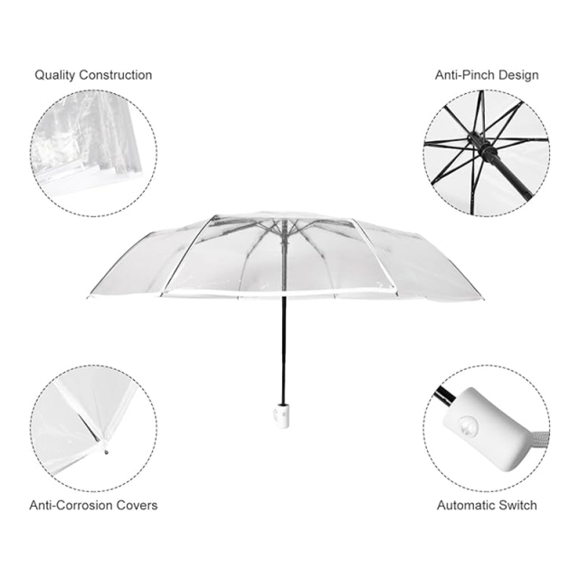 Transparent Folding Full Automatic Umbrella