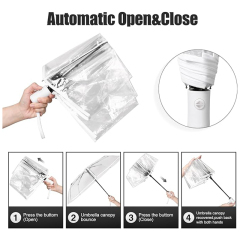 Transparent Folding Full Automatic Umbrella