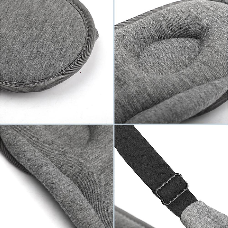 3D Contoured Cup Eye Mask With Storage Bag and Earplugs