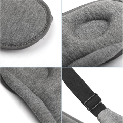 3D Contoured Cup Eye Mask With Storage Bag and Earplugs