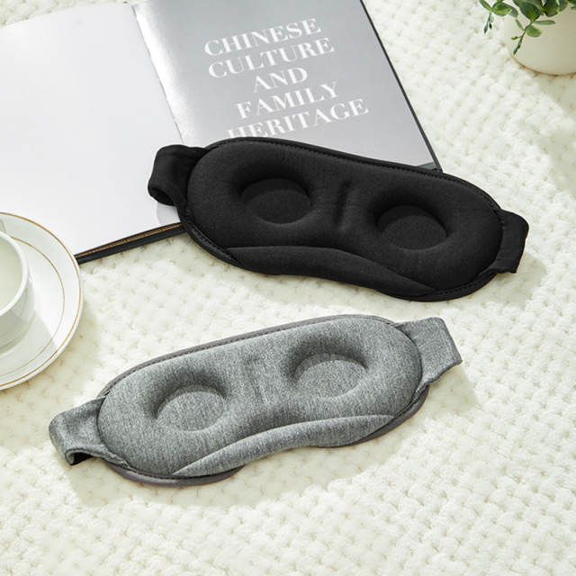 3D Contoured Cup Eye Mask With Storage Bag and Earplugs