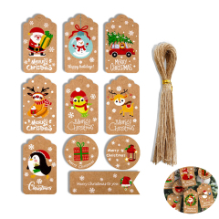 50 Pack Kraft Christmas Tag With Strings