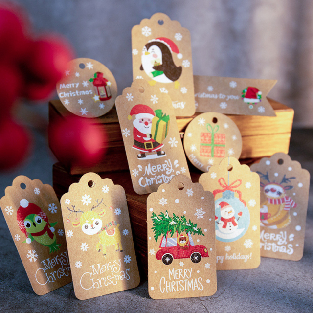50 Pack Kraft Christmas Tag With Strings