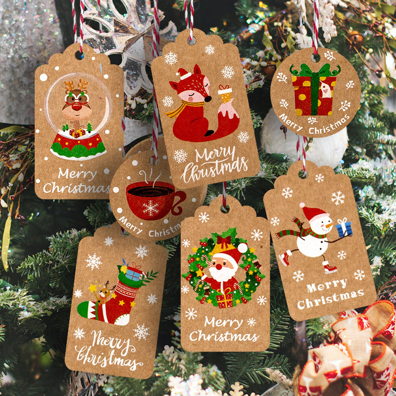 50 Pack Kraft Christmas Tag With Strings
