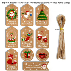 50 Pack Kraft Christmas Tag With Strings