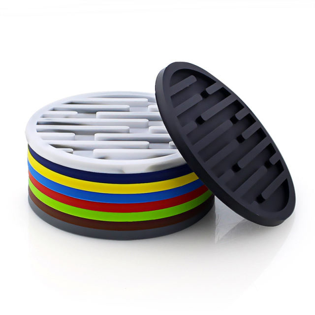 Anti-Slip Silicone Round Coasters