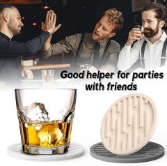 Anti-Slip Silicone Round Coasters