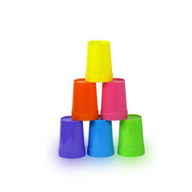 Break-Resistant Reusable Plastic Rainbow Cups