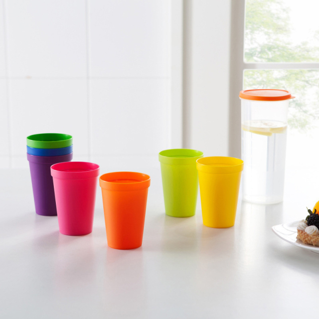 Break-Resistant Reusable Plastic Rainbow Cups