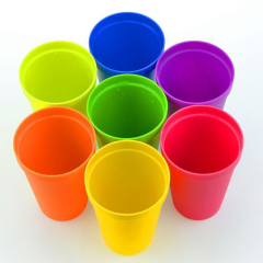 Break-Resistant Reusable Plastic Rainbow Cups