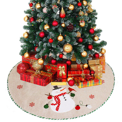 Burlap Christmas Tree Skirt
