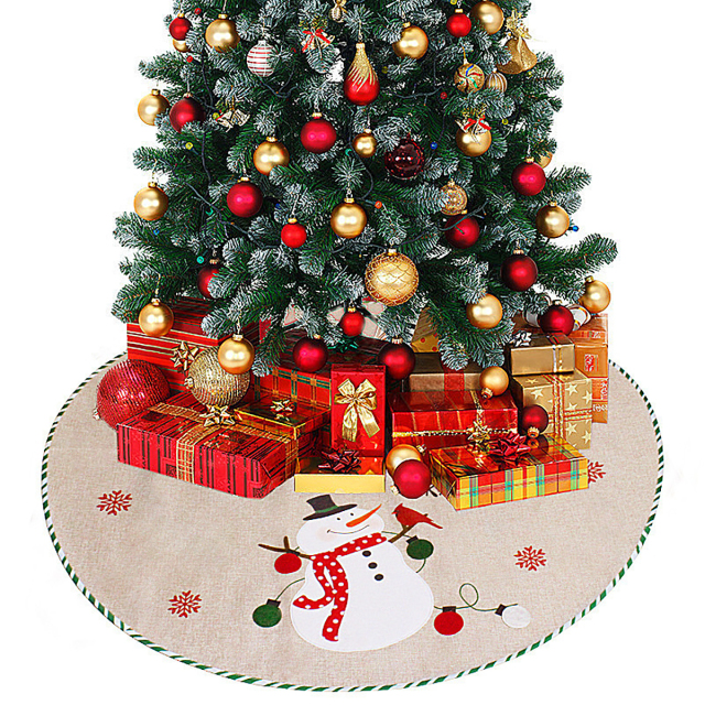 Burlap Christmas Tree Skirt