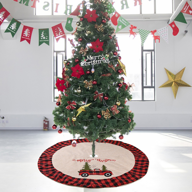Burlap Christmas Tree Skirt